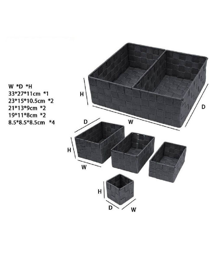 Scatole In Tessuto Portaoggetti Organizer Per Bagno Armadi Scaffali 79154 Grigio         