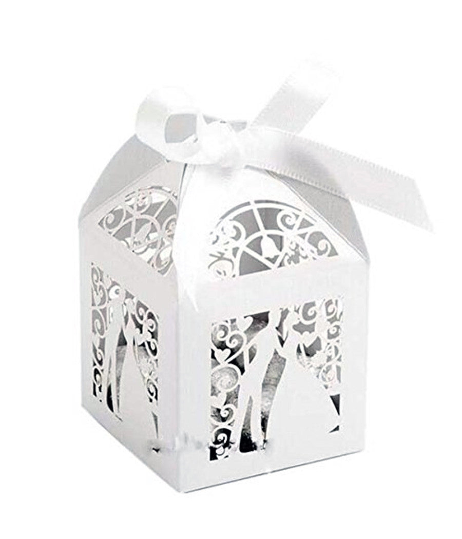 Scatoline Da Regalo Portaconfetti Porta Confetti Dolci Bianco Matrimonio Wedding         