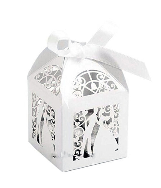 Scatoline Da Regalo Portaconfetti Porta Confetti Dolci Bianco Matrimonio Wedding         