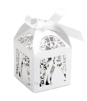 Scatoline Da Regalo Portaconfetti Porta Confetti Dolci Bianco Matrimonio Wedding         