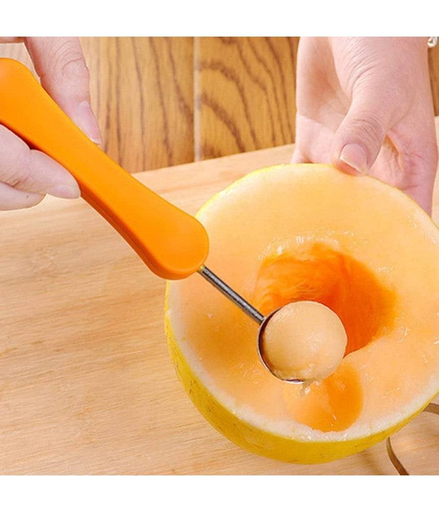 Scavino Cucchiaio Multifunzione Taglio Melone 3 In 1 Spallinatore Per Frutta         