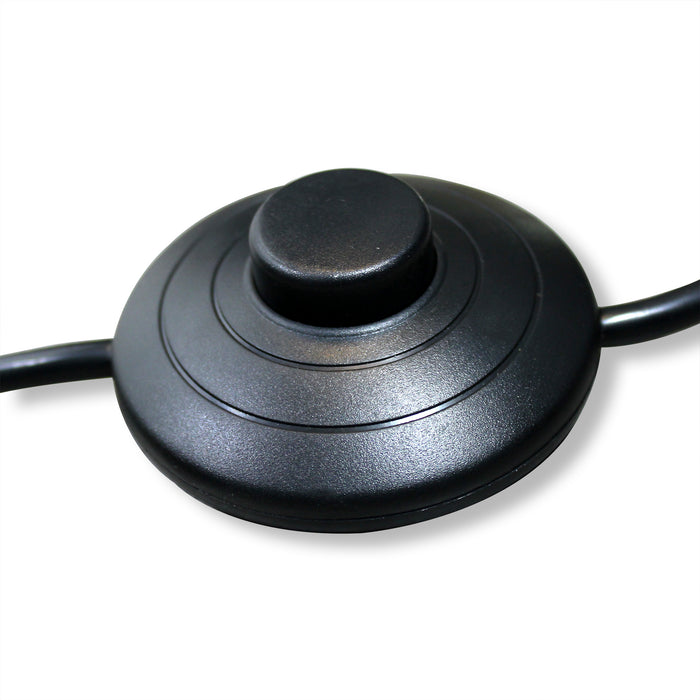 Lampada da Terra con Paralume Cilindrico e Sfere Decorative - Nero/Color Cromo lux.pro