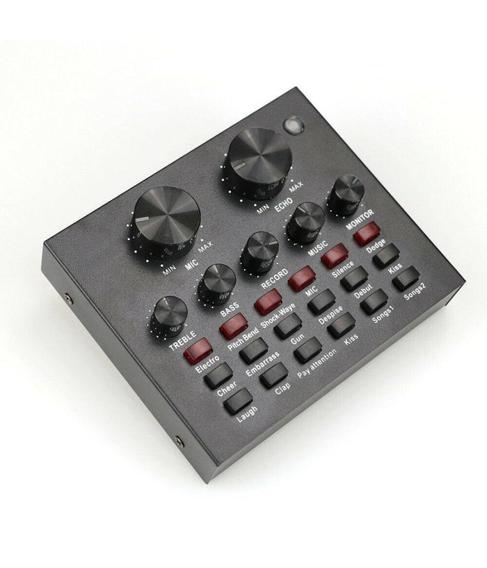 Scheda Audio Esterna Bluetooth Per Dirette Steaming Mixer Pc Cellulare Dal Vivo         