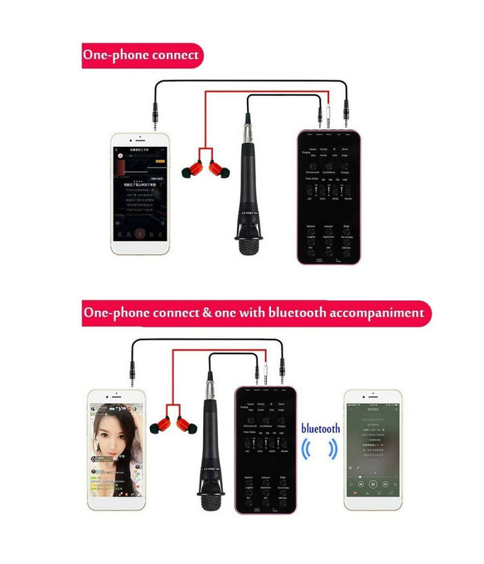 Scheda Audio Esterna Live Bluetooth Per Dirette Streaming Con Microfono Hp-202         