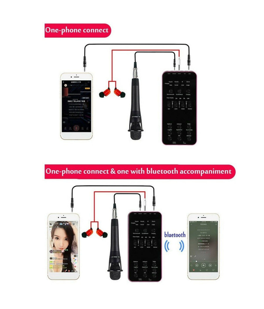 Scheda Audio Esterna Live Bluetooth Per Dirette Streaming Con Microfono Hp-202         