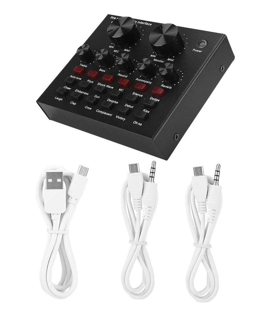 Scheda Audio Suono Esterna Bluetooth Usb Per Streaming Live Su Cellulare Q-mic1         