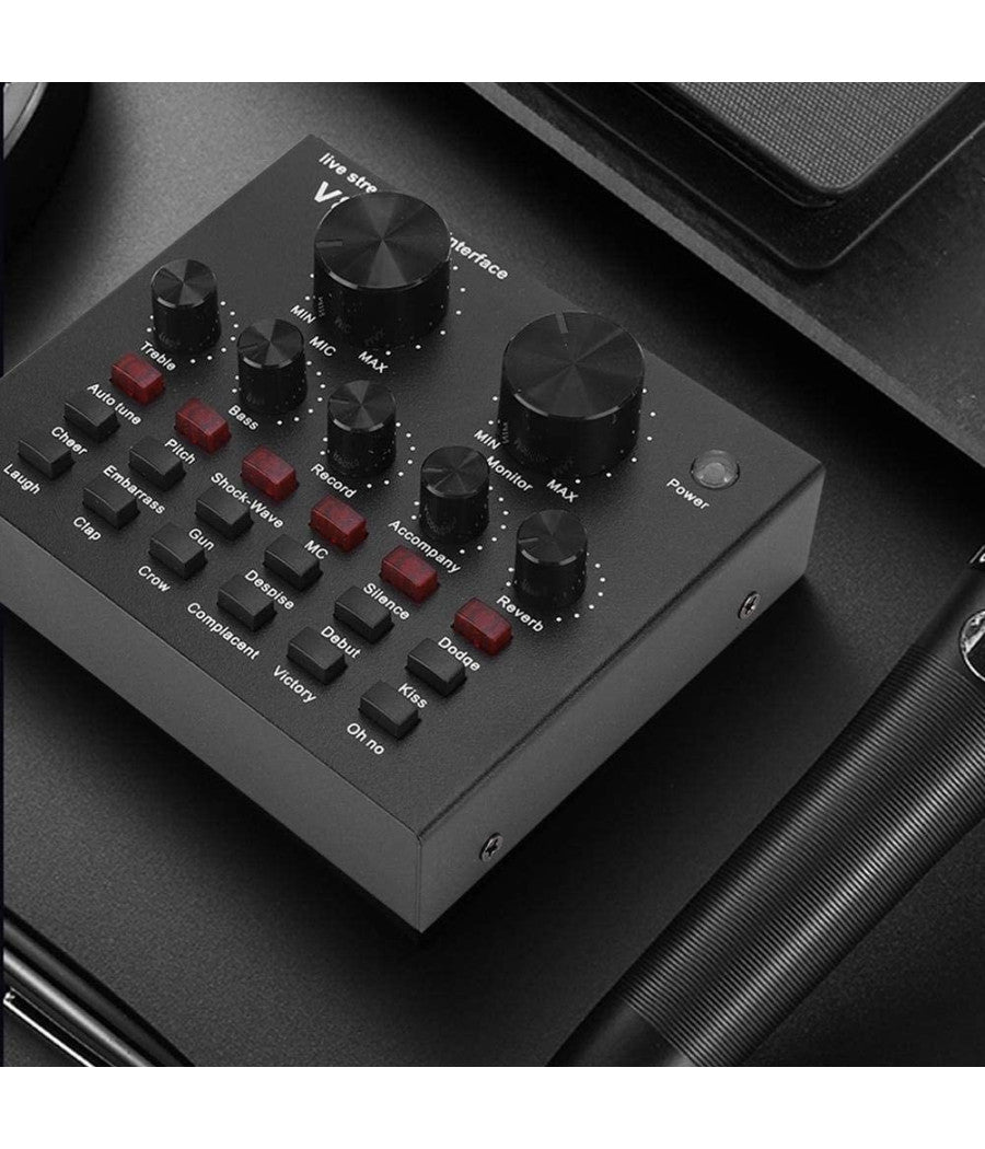 Scheda Audio Suono Esterna Bluetooth Usb Per Streaming Live Su Cellulare Q-mic1         