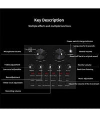 Scheda Audio V8 Cambia Voce Conversione Effetti Sonori Mixer Registrazione Usb         