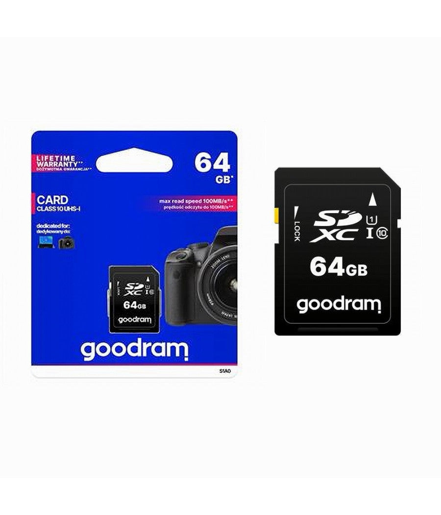 Scheda Di Memoria Sd Card 64 Gb Sdxc Per Videocamere Classe 10 Uhs-i S1a0-64gb         