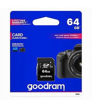 Scheda Di Memoria Sd Card 64 Gb Sdxc Per Videocamere Classe 10 Uhs-i S1a0-64gb         
