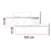 Mobile bagno moderno sospeso Avantgarde Frassino - 90 cm