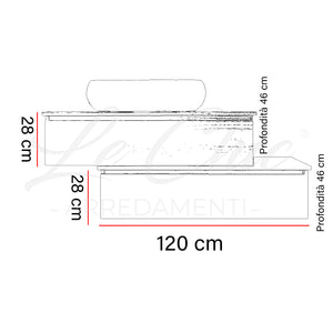 Mobile bagno moderno sospeso Avantgarde Frassino - 90 cm