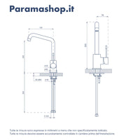 Miscelatore lavello cucina cromato con canna girevole | Aneto