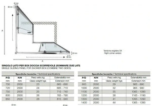 Box Doccia EASYFLEX 6mm Porte Scorrevoli Anticalcare H200 - 79x109