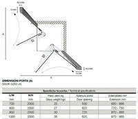 Box Doccia Anticalcare 6mm Due Lati A Libro Apertura Interna Esterna - 80x80