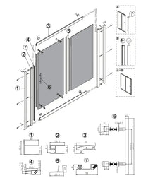 Box Doccia Flora H190 Cristallo Anticalcare 6mm Satine - 79x109