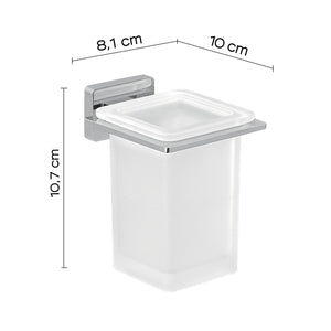 Portaspazzolini da muro in acciaio inox e Cromall 4410 Gedy serie ATENA Cromato