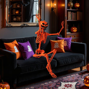 Scheletro di halloween, Mobili per decorazioni da interno ed esterno Arancione-Halloween