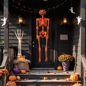 Scheletro di halloween, Mobili per decorazioni da interno ed esterno Arancione-Halloween