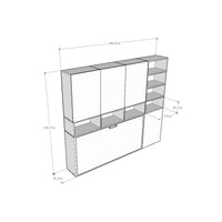Letto Kando singolo Bianco Frassino composizione E