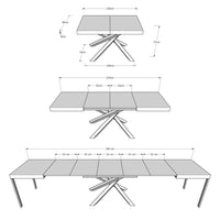 Tavolo allungabile 140/400x90 cm Volantis quercia natura gambe multicolore 4/C