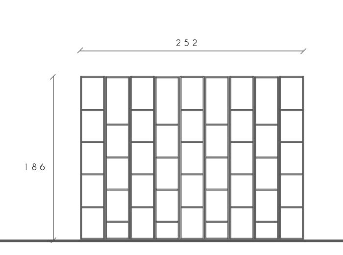 Innovativa Parete attrezzata Made in Italy, Lava, Argilla e Mercure ZLCINFNCOMPN34