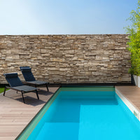 IDMarket - Schermo oscurante 1,2 x 10 M con motivo a pietra marrone 160 gr/m²