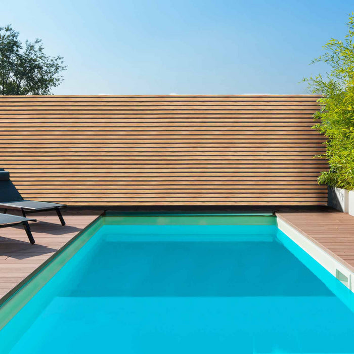 IDMarket - Schermo oscurante 1,5 x 10 M con effetto claustra in legno 160 gr/m²