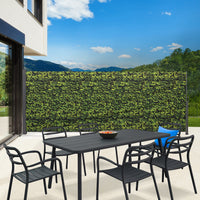 IDMarket - Schermo pieghevole per esterni 180 x 400 cm con stampa foliage, tenda laterale