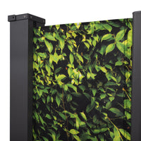 IDMarket - Schermo pieghevole per esterni 180 x 400 cm con stampa foliage, tenda laterale