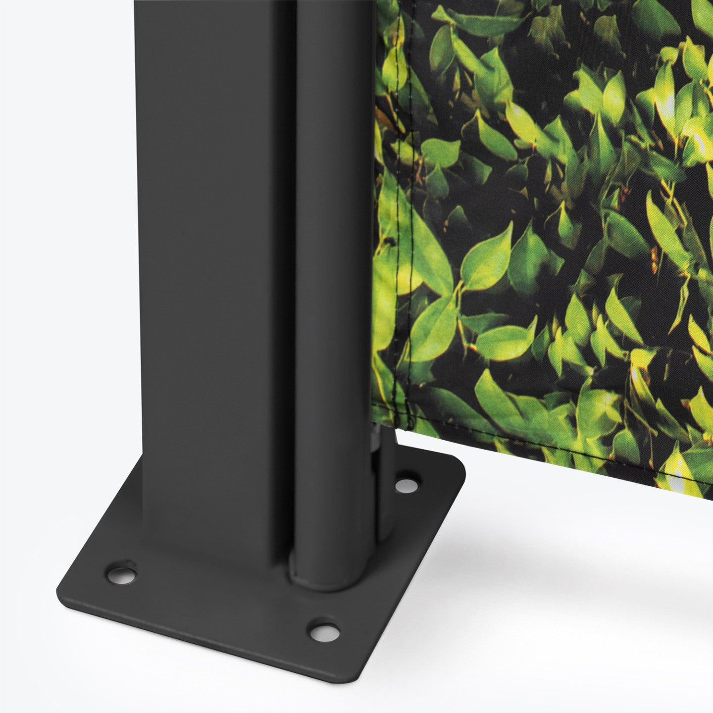 IDMarket - Schermo pieghevole per esterni 180 x 400 cm con stampa foliage, tenda laterale