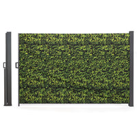 IDMarket - Schermo pieghevole per esterni 180 x 400 cm con stampa foliage, tenda laterale