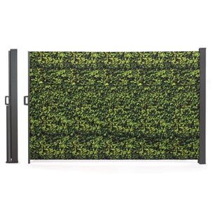 IDMarket - Schermo pieghevole per esterni 180 x 400 cm con stampa foliage, tenda laterale