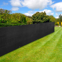 IDMarket - Schermo privacy pesante 1,8 x 10 M nero 400 gr/m² top di gamma