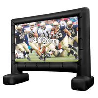 Schermo proiettore gonfiabile con soffiatore borsa per trasporto e picchetti, Schermo da interno ed esterno 327,5x119x266cm-Giochi e giocattoli