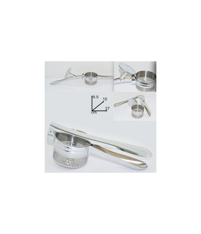 Schiacciapatate Schiaccia Patate In Acciaio Inox Dimensioni 27 X 10 X 9 Cm         