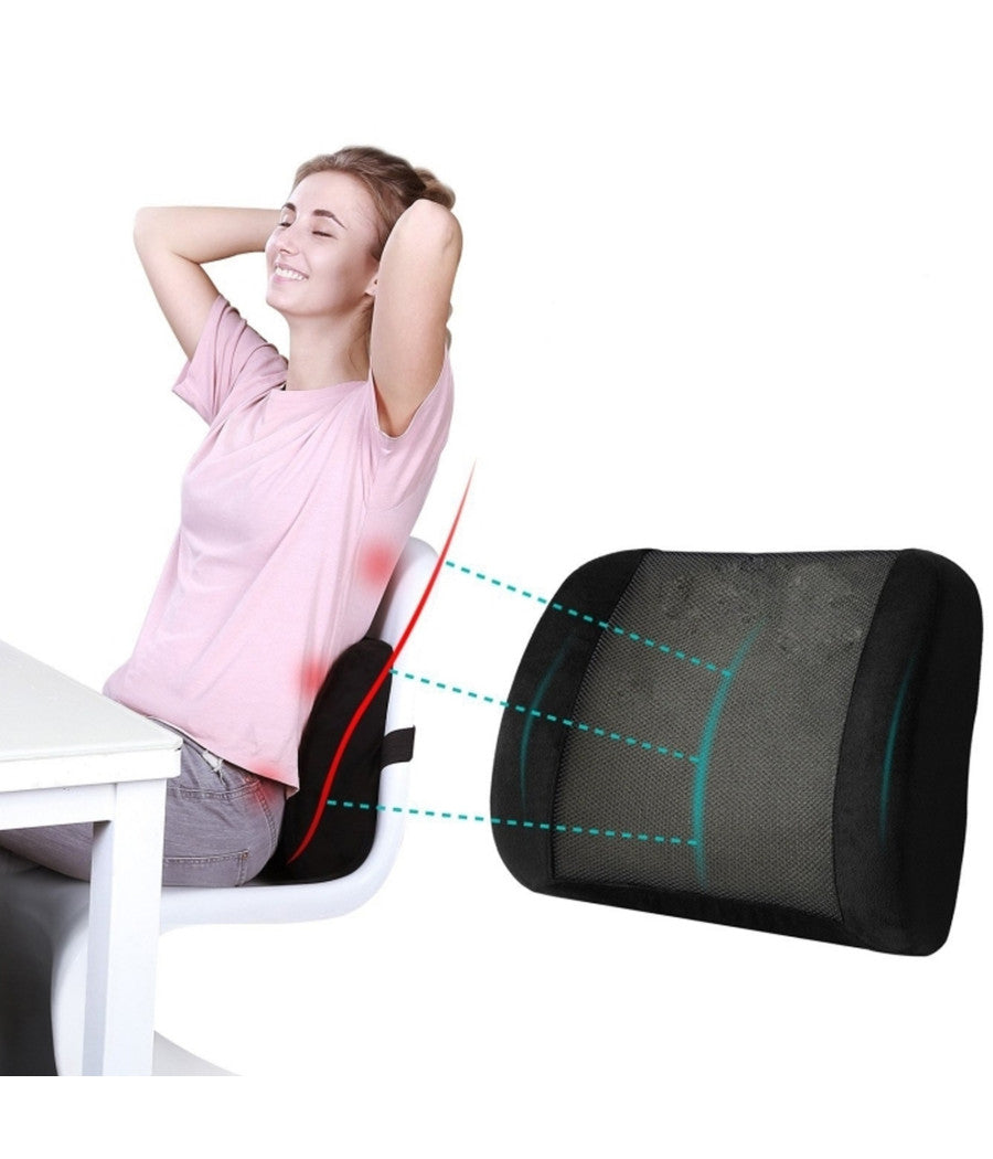 Schienale Con Massaggio Ergonomico Schiena Supporto Lombare Auto Camper Ufficio         