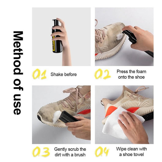 Trade Shop - Schiuma Detergente Per La Pulizia Di Scarpe Sneaker Cleaning Senza Risciacquo -