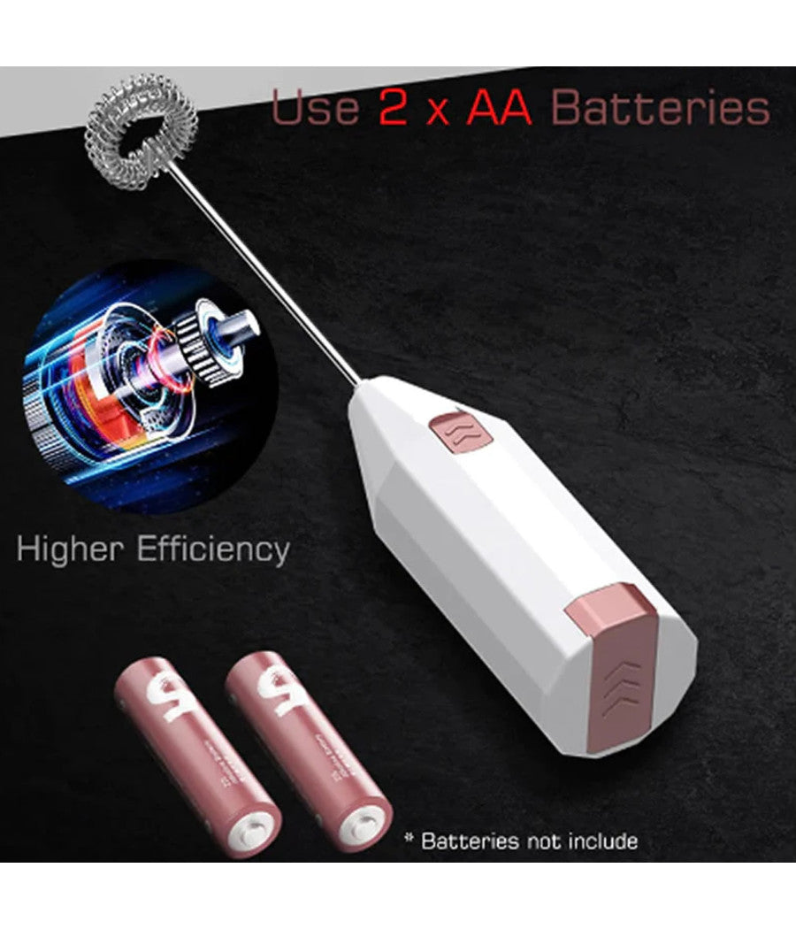 Schiumino Frullino Montalatte Schiumalatte Per Cappuccino Caffè Latte A Batteria         