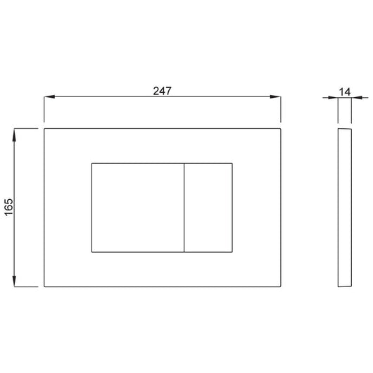 Schwab metis placca di comando bianca per cassetta wc incasso serie 199
