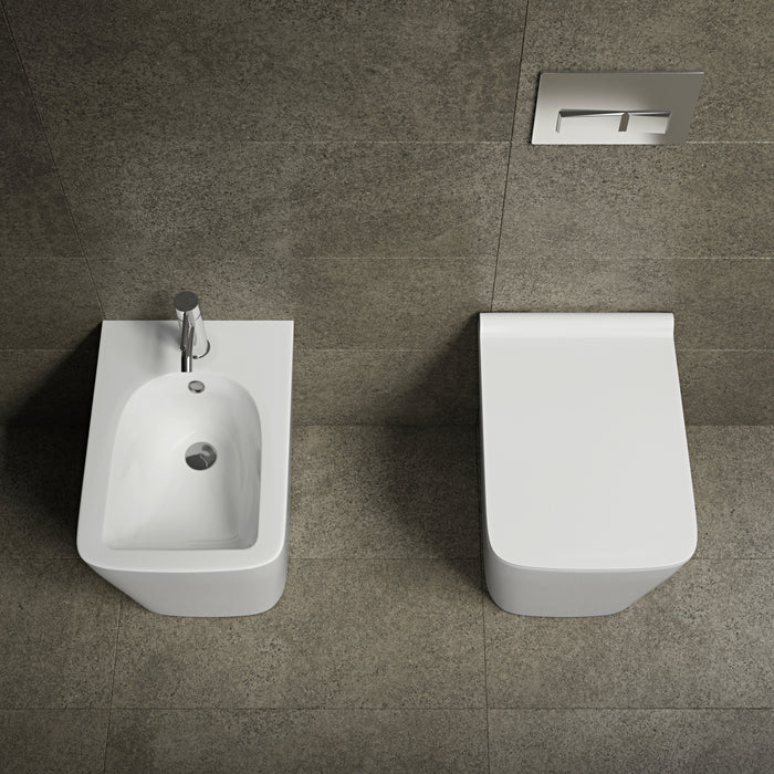 Sanitari filo pavimento WC, Bidet, Copriwater soft-close SCIROCCO Bianco