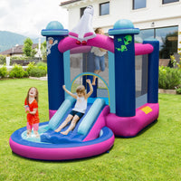 Scivolo gonfiabile per bambini con piscina e borsa da trasporto, Castello gonfiabile d'acqua per cortile-Strutture gonfiabili da salto
