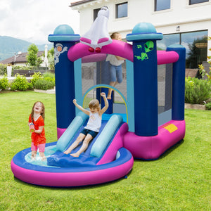 Scivolo gonfiabile per bambini con piscina e borsa da trasporto, Castello gonfiabile d'acqua per cortile-Strutture gonfiabili da salto