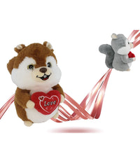 Scoiattolo Peluche Con Cuore Scritta Love 22cm San Valentino 2 Colori Ass. 92478         