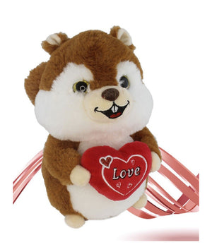 Scoiattolo Peluche Con Cuore Scritta Love 22cm San Valentino 2 Colori Ass. 92478         
