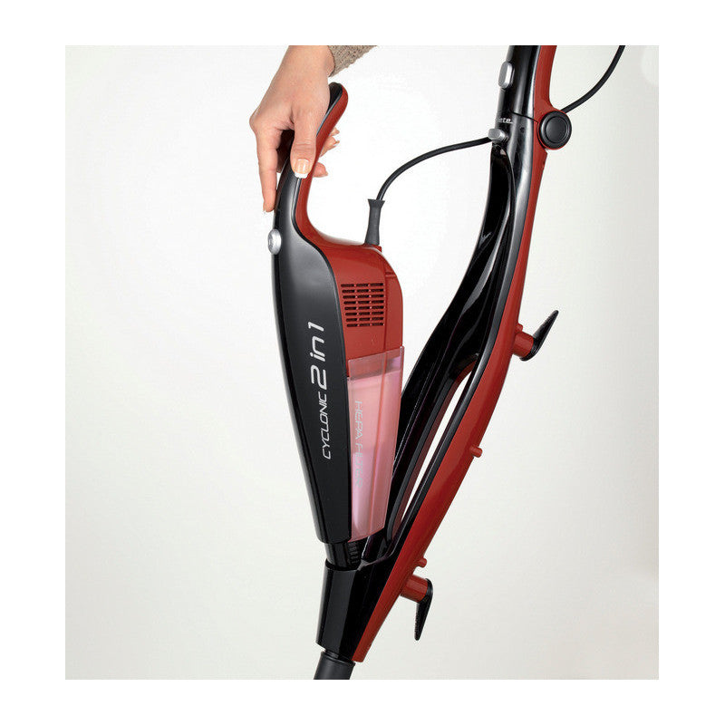 Scopa elettrica 2 in 1 Aspirapolvere e aspirabriciole, 0,8L - tecnologia ciclonica senza sacco, filtro HEPA - Con filo