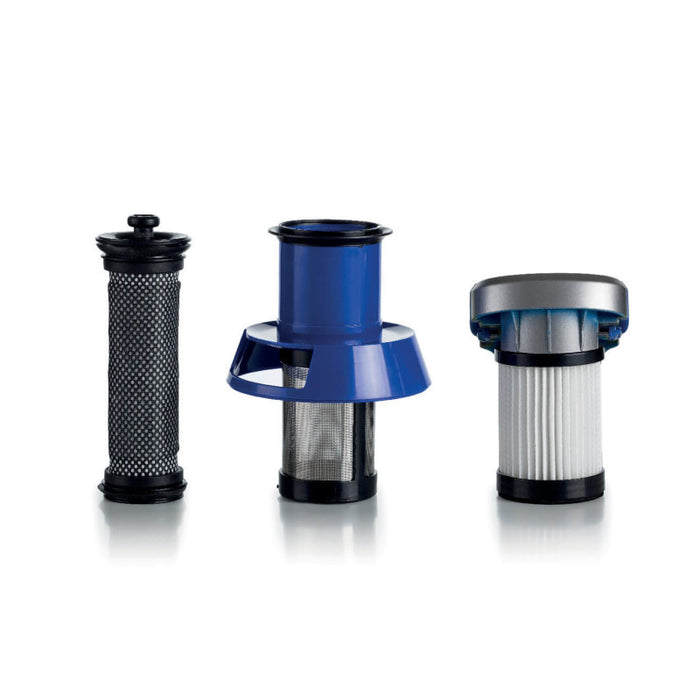 Scopa Elettrica Senza Fili - 3 Livelli di Filtrazione - Batteria Li-Ion 2200 mAh - Blu