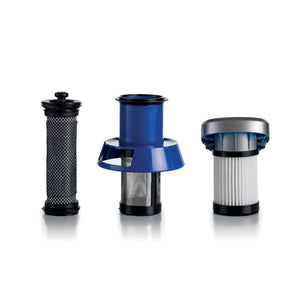 Scopa Elettrica Senza Fili - 3 Livelli di Filtrazione - Batteria Li-Ion 2200 mAh - Blu