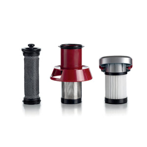 Scopa Elettrica Senza Fili - 3 Livelli di Filtrazione - Batteria Li-Ion 2200 mAh - Rosso