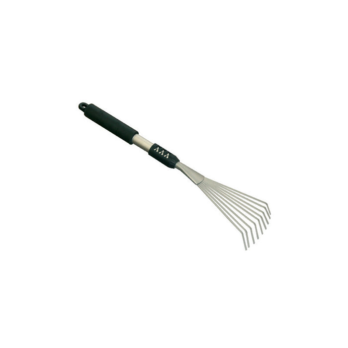 Scopa erba 9 denti 50 cm – attacco morsetto – Brixo Platino per giardino